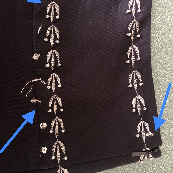 Exquisite |  100% Cotton Embellished Lined Skirt | Platinum “Soleil” series - Picture 9 of 11